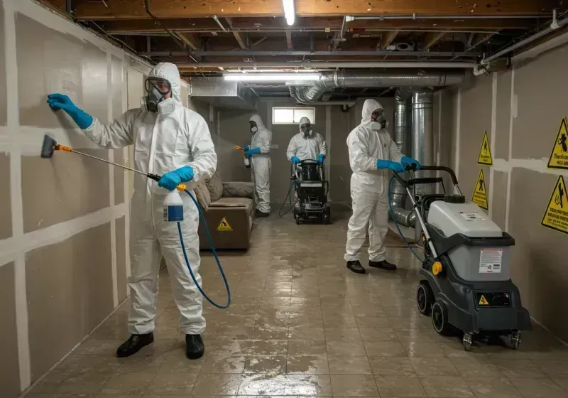 Basement Moisture Removal and Structural Drying process in Daggett County, UT